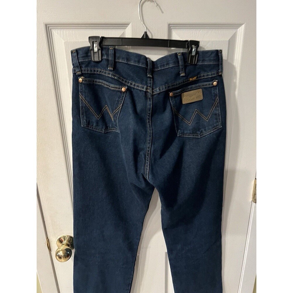 Wrangler Jeans Mens Sz 34x32 Regular Fit Denim Cowboy Cotton Blue western casual - Picture 5 of 10